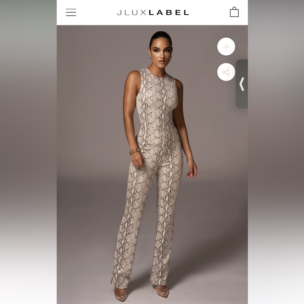 JLUXLABEL - SNAKEPRINT ANETTE PANT & SNAKEPRINT VANA BODYSUIT